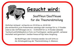 Souffleuse gesucht